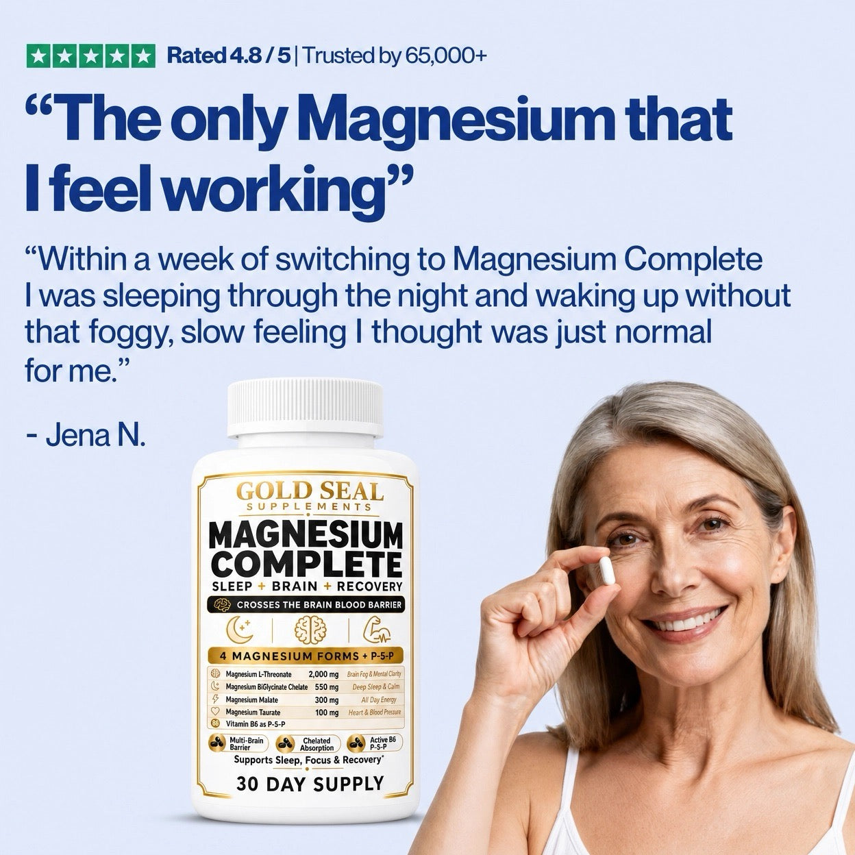 Magnesium Complete™ Brain Magnesium Complex (3 Bottles)